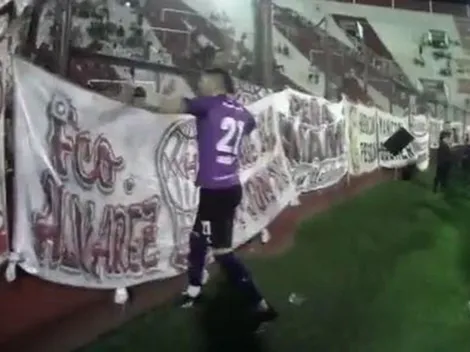 Portero de Estudiantes se agarra a combos con hinchas