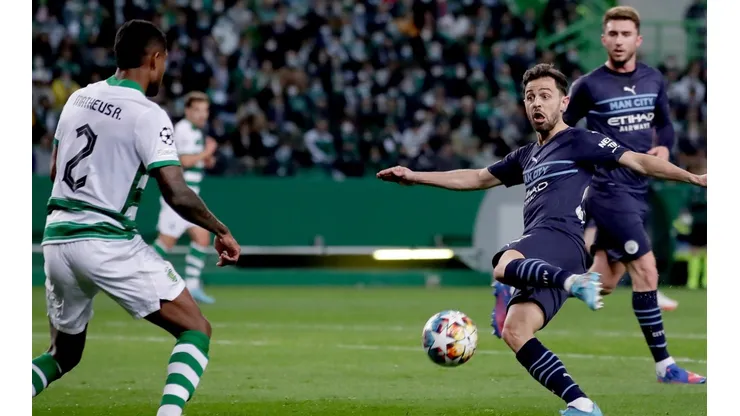 Bernardo Silva marcó un golazo de zurda ante el Sporting