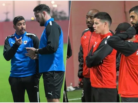 Nico Córdova conoce a James en la previa de su debut en Al-Rayyan