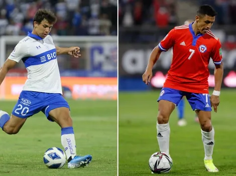 Alexis celebra el golazo de Gonzalo Tapia con UC