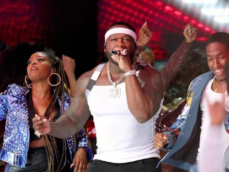 50 Cent sorprende y se suma al espectáculo de medio tiempo!