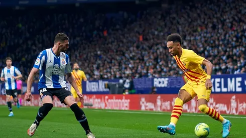 Aubameyang ingresó en la segunda parte del partido