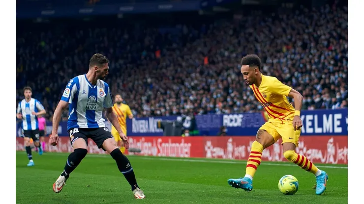 Aubameyang ingresó en la segunda parte del partido