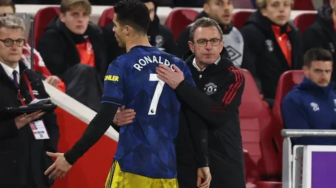 Ralf Rangnick y Cristiano Ronaldo parecen tener una tensa relación.