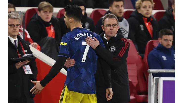 Ralf Rangnick y Cristiano Ronaldo parecen tener una tensa relación.