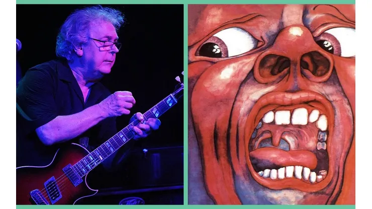Ian McDonald y la inolvidable portada del disco In the court of the King Crimson.
