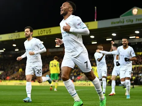 City golea al Norwich con un Sterling brillante y se prueba la corona