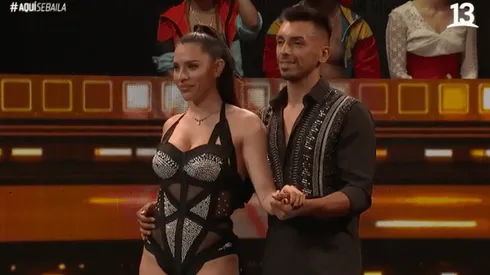 Gianella Marengo y su pareja en Aquí se Baila.