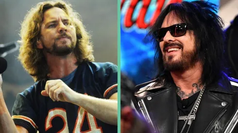 Eddie Vedder de Pearl Jam y Nikki Sixx de Mötley Crüe.