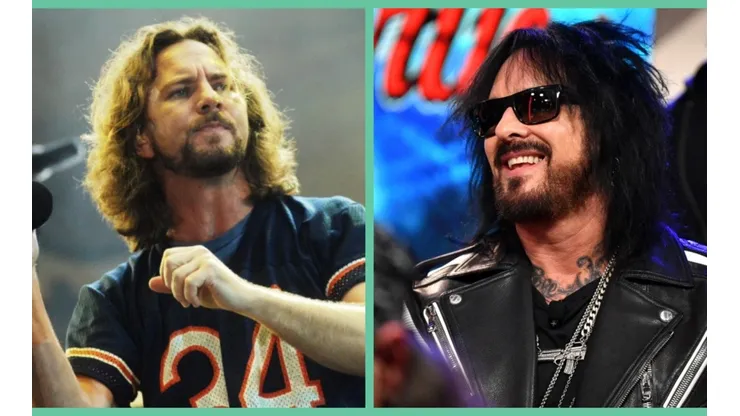 Eddie Vedder de Pearl Jam y Nikki Sixx de Mötley Crüe.