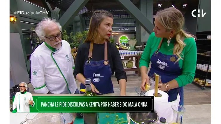 Francisca Merino y Kenita Larraín en el particular momento que vivieron en El Discípulo del Chef.