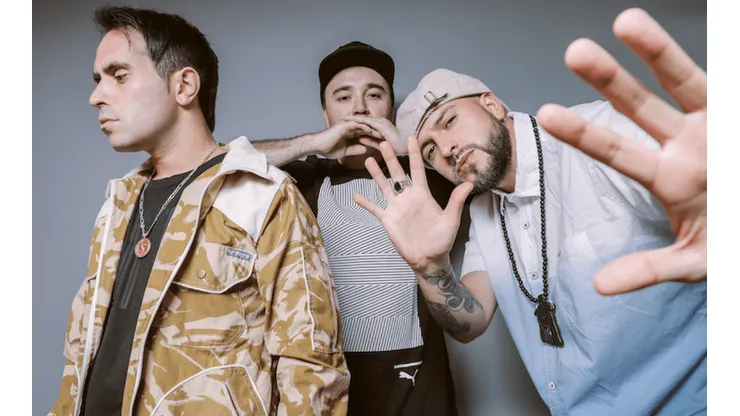 Aerstame, Stailok y Dj Acres, integrantes de Movimiento Original.