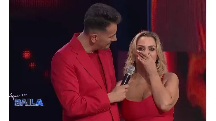 Yasmín Valdés al momento de su despedida en Aquí se Baila.