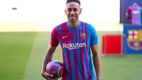 Aubameyang ya viste los colores del Barcelona