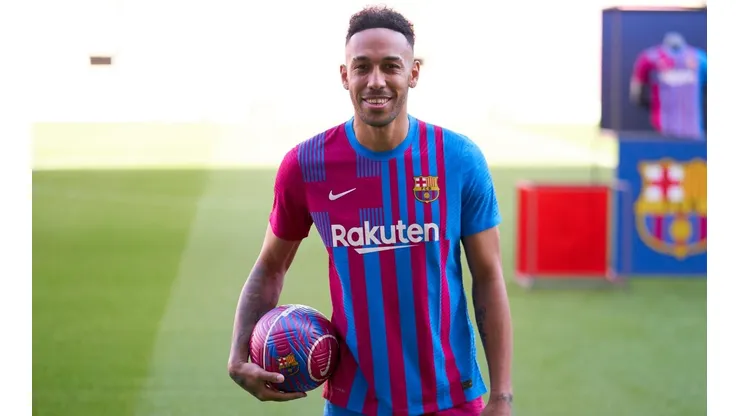 Aubameyang ya viste los colores del Barcelona