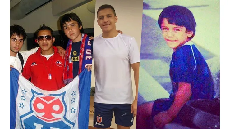 Alexis Sánchez y Universidad de Chile en tres postales. Cuando niño en Tocopilla, cuando joven en Canadá y cuando grande en Calama