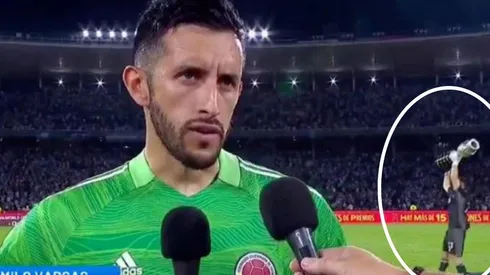 Dibu Martínez celebrando con la Copa América