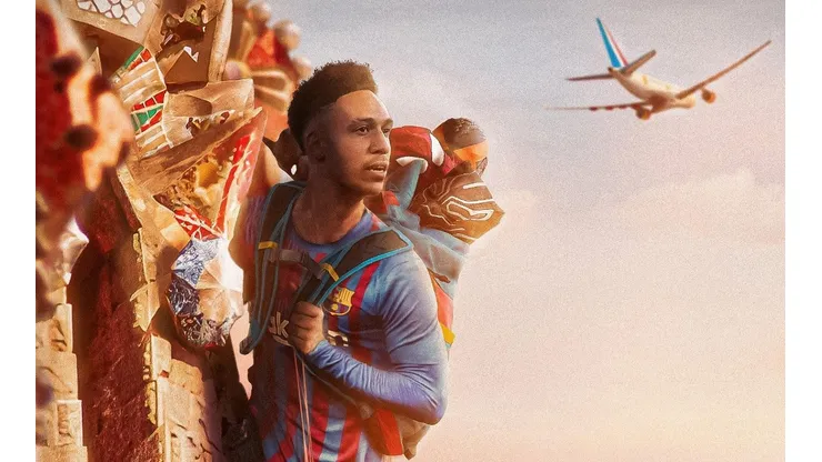 Aubameyang fue oficializado como el nuevo delantero del Barca