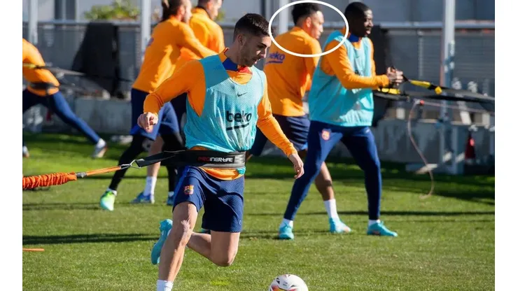 Aubameyang ya entrena con el plantel del Barcelona