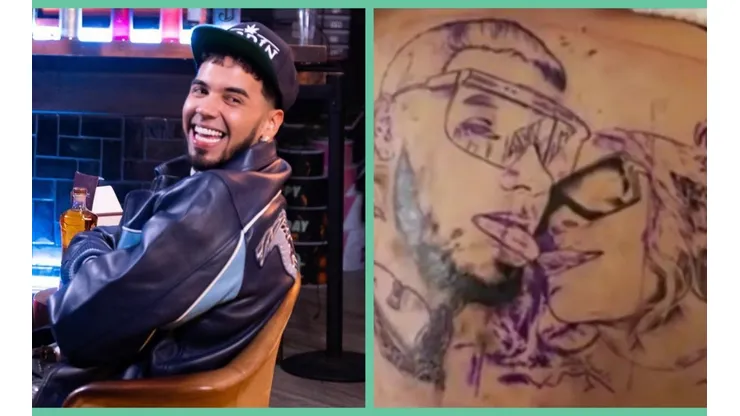 Anuel y el tatuaje con Karol G que tenía en la espalda.