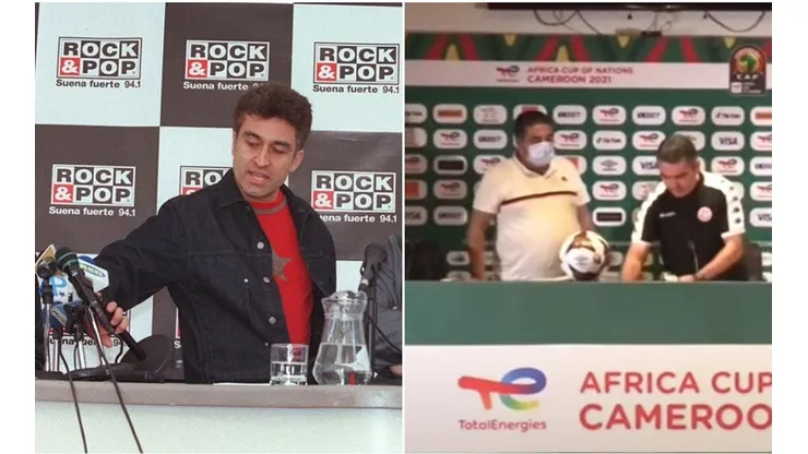 Un vendedor dejó la grande en la rueda de prensa de la AFCON.