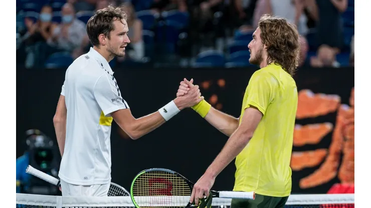 Daniil Medvedev y Stéfanos Tsitsipás se han enfrentado en ocho ocasiones a nivel ATP.