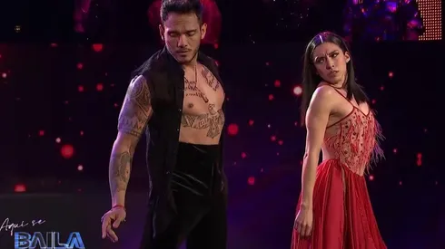 Iván Cabrera y su pareja Fran Zepeda en Aquí se Baila.
