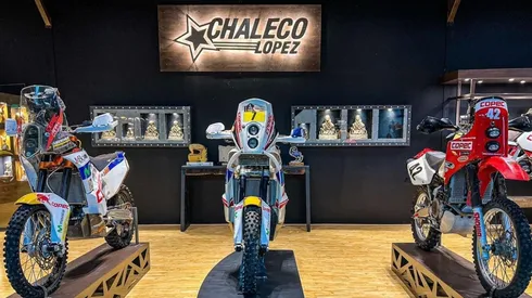 El chileno reunió sus moto históricas para exhibirlas.