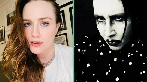 Evan Rachel Wood y Marilyn Manson.
