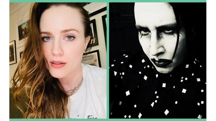 Evan Rachel Wood y Marilyn Manson.