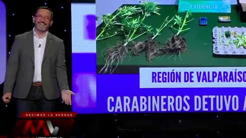 Eduardo Fuentes en el gracioso momento por la noticia de Carabineros.