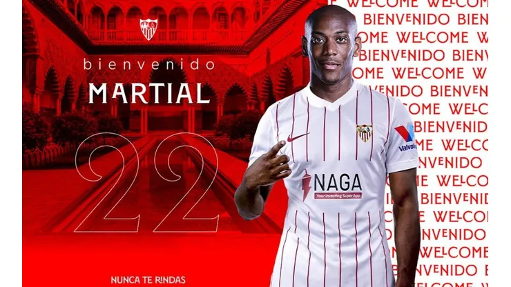 Anthony Martial llega al Sevilla