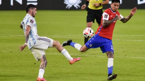 Rodrigo de Paul es una de las referencias de la Albiceleste ante Chile.