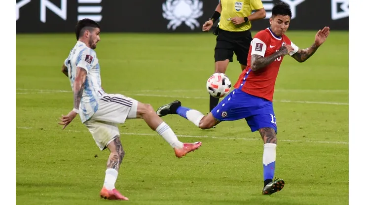 Rodrigo de Paul es una de las referencias de la Albiceleste ante Chile.