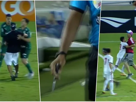 Inconcebible: hinchas de Sao Paulo invaden la cancha con un cuchillo