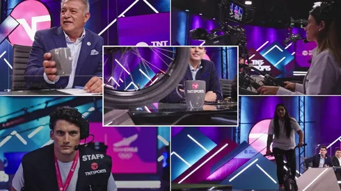 El Team Chile interactúa con los integrantes de TNT Sports como parte de la promoción del acuerdo con el que la señal deportiva transmitirá las principales competencias deportivas.