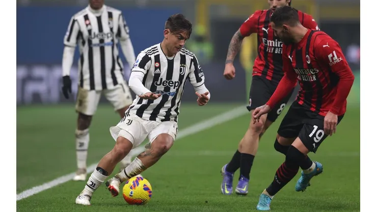 Paulo Dybala en la Juventus contra AC Milan: empate sin goles en la Serie A.