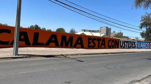 Uno de los murales pintados para la selección chilena en Calama