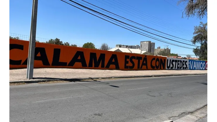 Uno de los murales pintados para la selección chilena en Calama