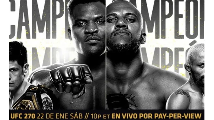 Ngannou contra Gane y Moreno frente a Figueiredo 3, son los dos combates más importantes de UFC 270.