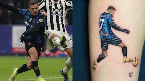 Hincha se tatúa gol de Alexis a Juventus en final de Supercopa de Italia.