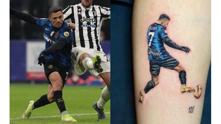 Hincha se tatúa gol de Alexis a Juventus en final de Supercopa de Italia.