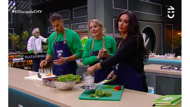 Rocío Marengo, Pamela Díaz y Camilo Huerta en El Discípulo del Chef.