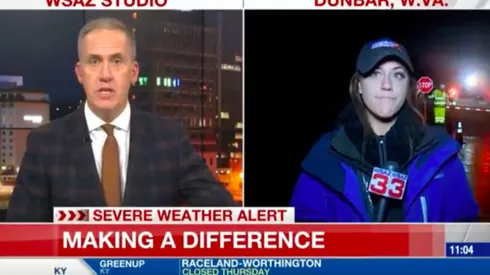 El momento previo al atropello de la periodista.