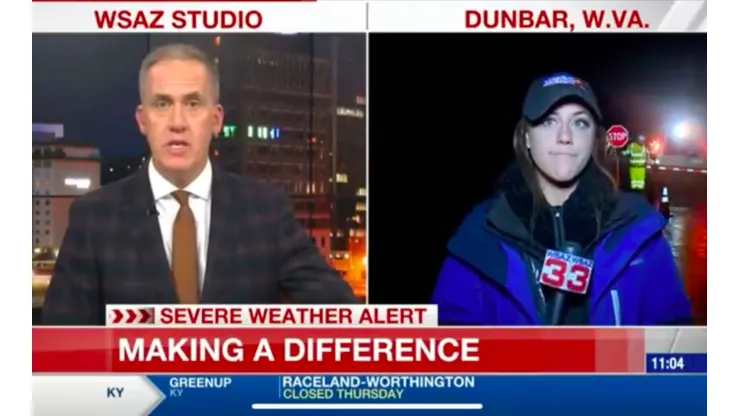 El momento previo al atropello de la periodista.