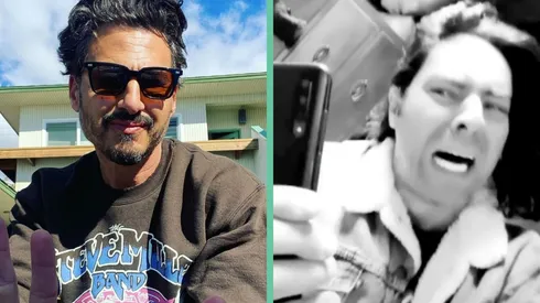 Brad Wilk y Cristián Riquelme en su video viral.