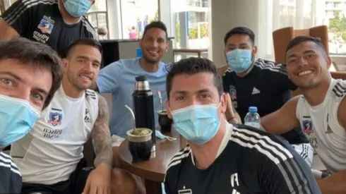 Chaco Insaurralde visitó a su ex compañeros de Colo Colo en Argentina.