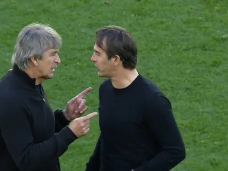 Técnico de Sevilla encara a Pellegrini y pelean hasta el túnel