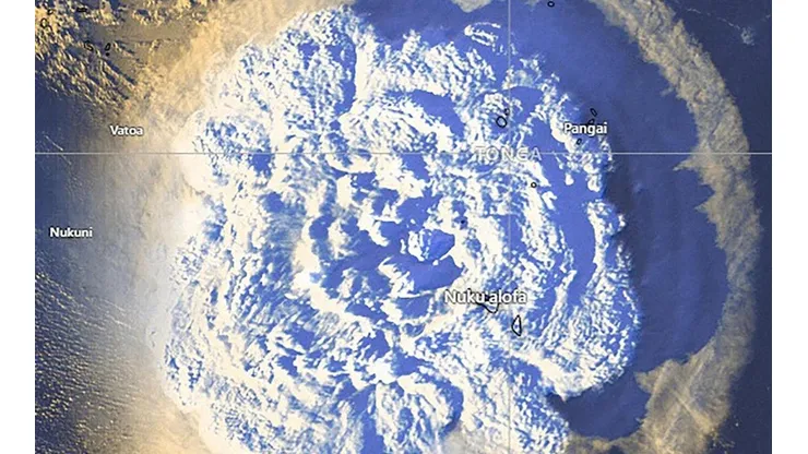 Erupción volcán submarino Hunga-Tonga-Hunga-Ha'apai