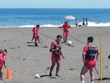 Ñublense se gana una ovación entrenando en la playa